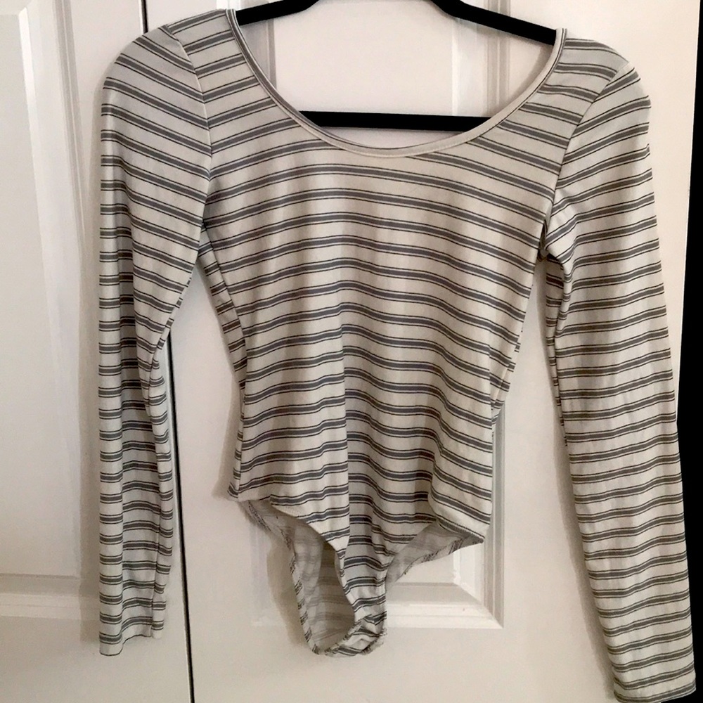 A striped bodysuit from ardene
